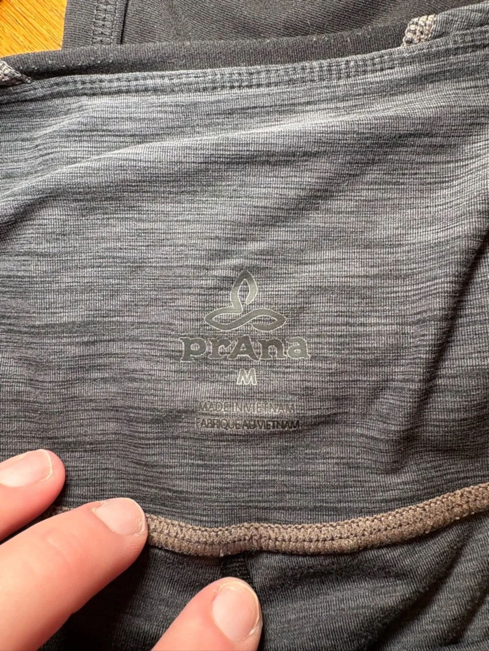 prAna Gray‎ Heathered Lattice Crop Leggings Size M High Rise 7/8 Athleisure